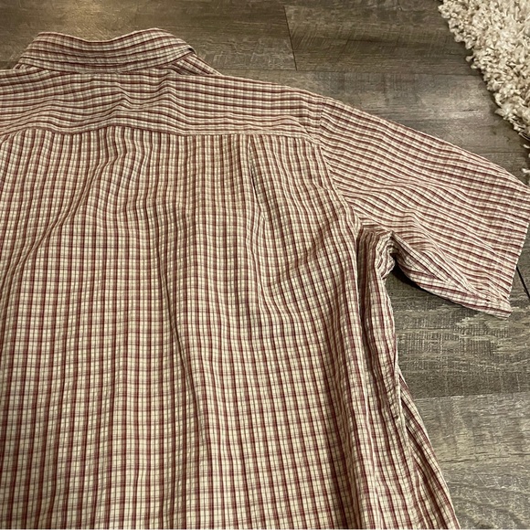 Eddie Bauer Men's Tan Plaid Button Down Shirt - Picture 8 of 10